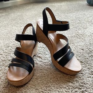 Cynthia by Naturalizer - cork wedge ready for day or night - size 11 wide